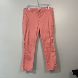 Gap Womens Size 12 Pink Coral Girlfriend Chino Straight Leg Pants